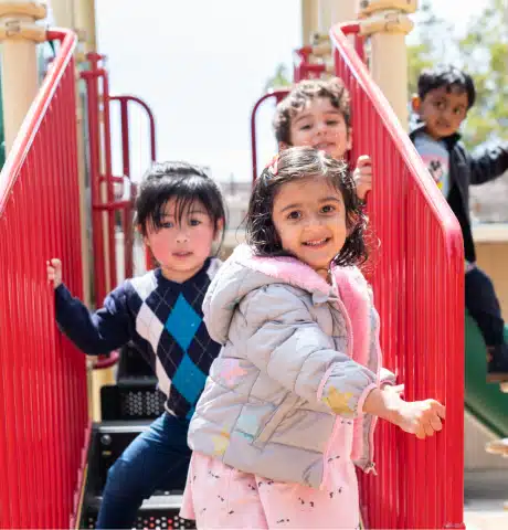 Group Of Montesorri Kids On Playground