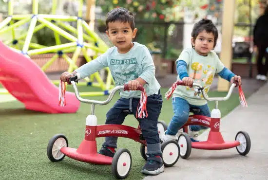 Montessori Toddlers On Tricycles